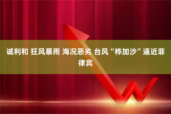 诚利和 狂风暴雨 海况恶劣 台风“桦加沙”逼近菲律宾
